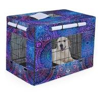 Bienbee Dog Crate Cover, 42 inches Windproof Crate Covers for Dog Cages Breathable Dog Kennel Cover Double Sided Zipper Dog Cage Cover for Wire Dog Cage Indoor Outdoor Protection