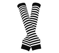 Bienvenu Winter Arm Hand Warmer Knitted Long Fingerless Gloves Mitten,BlackWhite