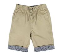 Bienzoe Boy Elastic Waisted Shorts: Kids Trendy Cotton Twill Summer Casual Bermuda Khkai 10 Khaki