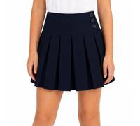 Bienzoe Girl School Uniform Skirt: Plain Pleated Skort Navy Size 4