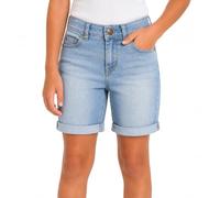 Bienzoe Girls Stretch Jean Shorts: Kids Casual Summer Bermuda Pure Denim 7