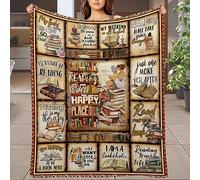 Biepiaowo Book Lovers Blanket for Women - Throw Blanket for Book Club, Bookworm, Reading - Literary Gifts for Bookish Readers 60"x50"