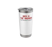 Bier is The Answer Funny German Beer Drinking Stainless Steel Insulated Tumbler