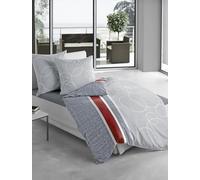 Bierbaum 6230_08 Mako Sateen Bed Linen Grey, mako satin, multicoloured, 135 x 200 cm