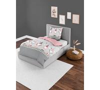 Bierbaum Bed Linen 4104, Flannelette, Designed in Germany, Pink 60, 135 x 200 and 80 x 80 cm