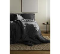 Bierbaum Bed Linen 4135, Jersey Melange, Plain, Designed in Germany, Anthracite 10, 135 x 200 + 80 x 80 cm
