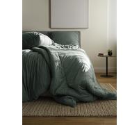 Bierbaum Bed Linen 4135, Jersey Melange Plain, Designed in Germany, Green 30, 135 x 200 and 80 x 80 cm