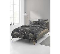 Bierbaum Bed Linen 4140, Flannelette, 100% Cotton, Designed in Germany, Anthracite 10, 155 x 220 + 80 x 80 cm, Comfort Size