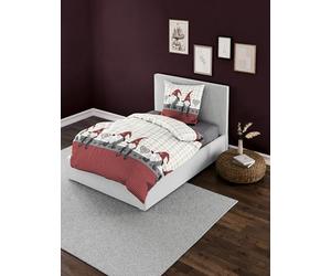 Bierbaum Bed Linen 6946, Fine Flannelette, Designed in Germany, Grey 01, 135 x 200 + 80 x 80 cm