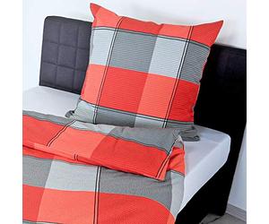 Bierbaum Bedding, Mako satin, Granite, 155 cm x 220 cm