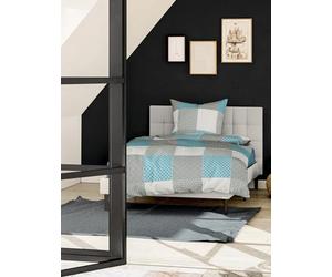 Bierbaum Flannelette Bed Linen, Designed in Germany, Turquoise, 135 x 200 cm + 80 x 80 cm