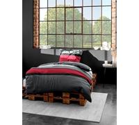 Bierbaum Mako Sateen Bed Linen 63 Red Design 4757, mako satin, multicoloured, 200 x 200 cm