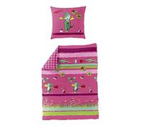 Bierbaum Tabaluga Duvet Cover Bed Linen Set, Cotton, Cotton, Pink, 135 x 200 cm