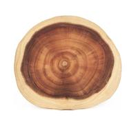 BIEROFARO Round Chopping Board Acacia Wood Natural Wooden Charcuterie Board, Wooden Cutting Board, Reversible Serve Board with Unique Wood Grain Pattern for Kitchen, Meat, Cheese