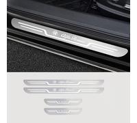 BIESL 4 Pcs Car Door Sill Protector for Alfa Romeo Spider 916s 1994-2005, Car Threshold Scuff Plate Stainless Steel Material Threshold Non Slip Self Adhesive,Silver