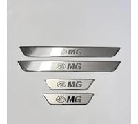 BIESL 4 Pcs Car Door Sill Protector for MG Hector 2018-2020 2021 2022 2023 2024 2025, Car Threshold Scuff Plate Stainless Steel Material Threshold Non Slip Self Adhesive,Silver