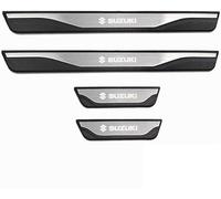 BIESL 4 Pcs Car Door Sill Protector for Suzuki Swift Sport/Hybrid 2017-2023, Car Threshold Scuff Plate Stainless Steel Material Threshold Non Slip Self Adhesive