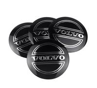 BIESL 4 Pieces Car Wheel Stickers for Volvo C30, Stylish Beautiful Wheel Centre Caps Logo Dustproof and durable Car Decorate Accessories,Black-56mm