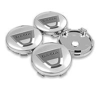 BIESL 4pcs Car Hub Caps for Dacia Duster Extreme Spring, Auto Wheel Center Cover Are Made Of ABS Construction Wear Resistance Durable Snap-On Rim Center Caps,Silver-56mm