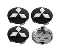 BIESL 4pcs Car Hub Caps for Mitsubishi ASX Lancer Pajero Outlander L200 Delica Eclipse, Auto Wheel Center Cover Are Made Of ABS Construction Wear Resistance Durable Snap-On Rim Center Caps