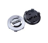 BIESL 4pcs Car Hub Caps for Volvo C70 S60 V60 V70 S80 XC90, Auto Wheel Center Cover Are Made Of ABS Construction Wear Resistance Durable Snap-On Rim Center Caps,Silver-64mm