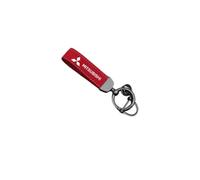 BIESL Key Rings for Mitsubishi Colt Turbo/Hybrid 2023 2024 2025 2026, Anti-Lost Key Rings with Logo Emblems Personalised Licence Plate Keychain Car Decoration Accessories Men Women,Red