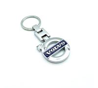 BIESL Key Rings for Volvo 740 760 940 960, Anti-Lost Key Rings with Logo Emblems Personalised Licence Plate Keychain Car Decoration Accessories Men Women