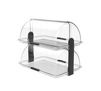 Biesse Casa Bread Box, Double Decker, Totally Transparent, 44.2x31x40.5 cm