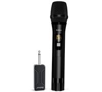 Bietrun Wireless Microphone, Dynamic Microphone with Rechargeable Receiver, Auto Connect,All Metal Design,160ft Range,Cordless Mic for Karaoke Machine,Amplifier Speaker,Mixer,iPhone,Camera, Interview