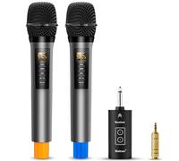 Bietrun Wireless Microphones with Echo,Treble,Bass&Bluetooth,160FT Range,Portable UHF Handheld Karaoke Dynamic Microphone System with Rechargeable Receiver for Karaoke,Singing,Amp,PA System,DJ,Stage