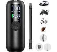 Bievin LP1 Electric Bike Pump Bicycle Pump Mini Tyre Inflator For Bikes, Motorcycle and Car, 150PSI Auto Shut-Off with Presta, Schrader Valve and Dunlop Valve