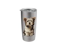 Biewer Terrier Dog Illustration Stainless Steel Insulated Tumbler