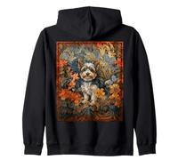 Biewer Terrier Floral Art Zip Hoodie