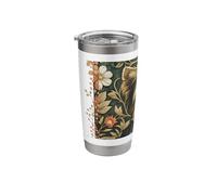 Biewer Terrier or Yorkie William Morris Style Stainless Steel Insulated Tumbler