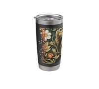 Biewer Terrier or Yorkie William Morris Style Stainless Steel Insulated Tumbler