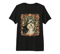 Biewer Terrier William Morris Inspired Floral Premium T-Shirt
