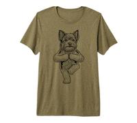 Biewer Terrier Yoga Dog Puppy Funny Dogs Tree Pose Asana Premium T-Shirt
