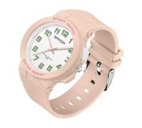 BIEWO Waterproof Watch for Women Men, Unisex Wrist Watches 24 Hour with Second Hand, Night Light, Military Time Easy to Read Dial, Soft and Breathable Silicone Band (Cherry Blossom Powder)