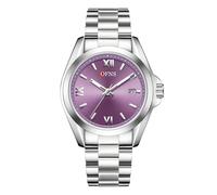 BIEWO Women Watch Analog Quartz Waterproof Ladies WristWatches with Date Dainty Fashion Luxury Stainless Steel Watches for Women Wrists Female Elegant Dress Women's Watch (Silvery Purple)