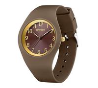 BIEWO Women's Watches, Lady Jelly Series Watch Sports Silicone Strap Waterproof Wrist Watch for Young Women, Electronic Sipmle Nurse Quartz Wristwatch (Coffee)