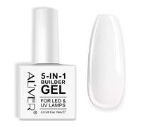 Bieyoc Builder Gel, 5 In 1 Nail Builder Gel In A Bottle, Builder Base Gel And Strengthening Gel, Hard Gel Builder Extension For Nails 15ml (White)