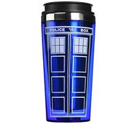 Bif Bang Pow! "Doctor Who TARDIS Travel Mug, 16 oz, Blue