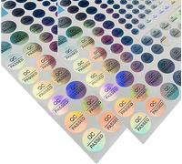 BIFANS 2000 PCS Silver QC Passed Stickers for Warehouse Inventory Quality Control Checked Tested Pass Approval， Size 0.39 Inch Round Shape Reflective Laser Waterproof Adhesive Labels