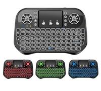 BIFANS Mini Bluetooth & 2.4G Keyboard for Android TV Box/PC/FireStick/Laptop with Touchpad, Backlit, BT & 2.4G USB Dongle