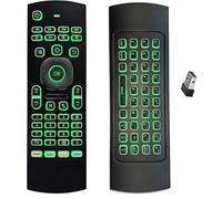 BIFANS MX3 2.4G Mini Wireless Keyboard,Multifunctional Air Remote Mouse with Input Voice, 7 Colors Backlit, Infrared Remote Control for Android TV Box Projector PC MAC PS3 Pad Xbox:MX3-7C-V
