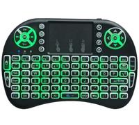 BIFANS Portable Mini Wireless Keyboard with Bluetooth&2.4G, Touchpad Mouse Combo Upgraded BRG Backlitght Memory for PC/Android TV Box/Projector/HTPC/Pad/Xbox/Tablets:i8-BT