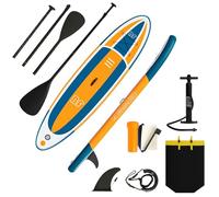 Bifanuo Inflatable Stand Up Paddle Board with SUP Accessories and Backpack Paddle Boards for Adults. Non-Slip Deck, Wide Stance, Bottom Fin, Double Action Pump