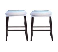 Bifaunvogel Bar Stool Cover Rectangle Set of 2 Velvet Stretch Counter Height Bar stools Slipcovers Saddle Stool Slipcover Bench Seat Protector Backless Bar Stools Covers for Kitchen Counter Beige-gray
