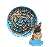 Bifeaw Dog Puzzle Bowl - Silicone Slow Feeder Dog Bowls for Healthy Eating - Puppy Slow Feeder Non-Slip Design Dishwasher Microwave Safe (Sky Blue)