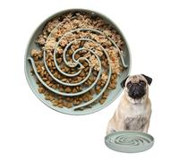 Bifeaw Dog Puzzle Bowl - Silicone Slow Feeder Dog Bowls for Healthy Eating - Puppy Slow Feeder Non-Slip Design Dishwasher Microwave Safe (Grey-green)